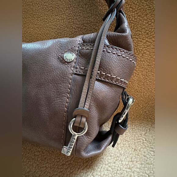 NWT Fossil *vintage* Brown genuine super soft real Leather Shoulder Bag purse - Picture 7 of 13